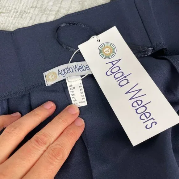 AGATA WEBERS Navy Crease Shorts 8 - Picture 10 of 14